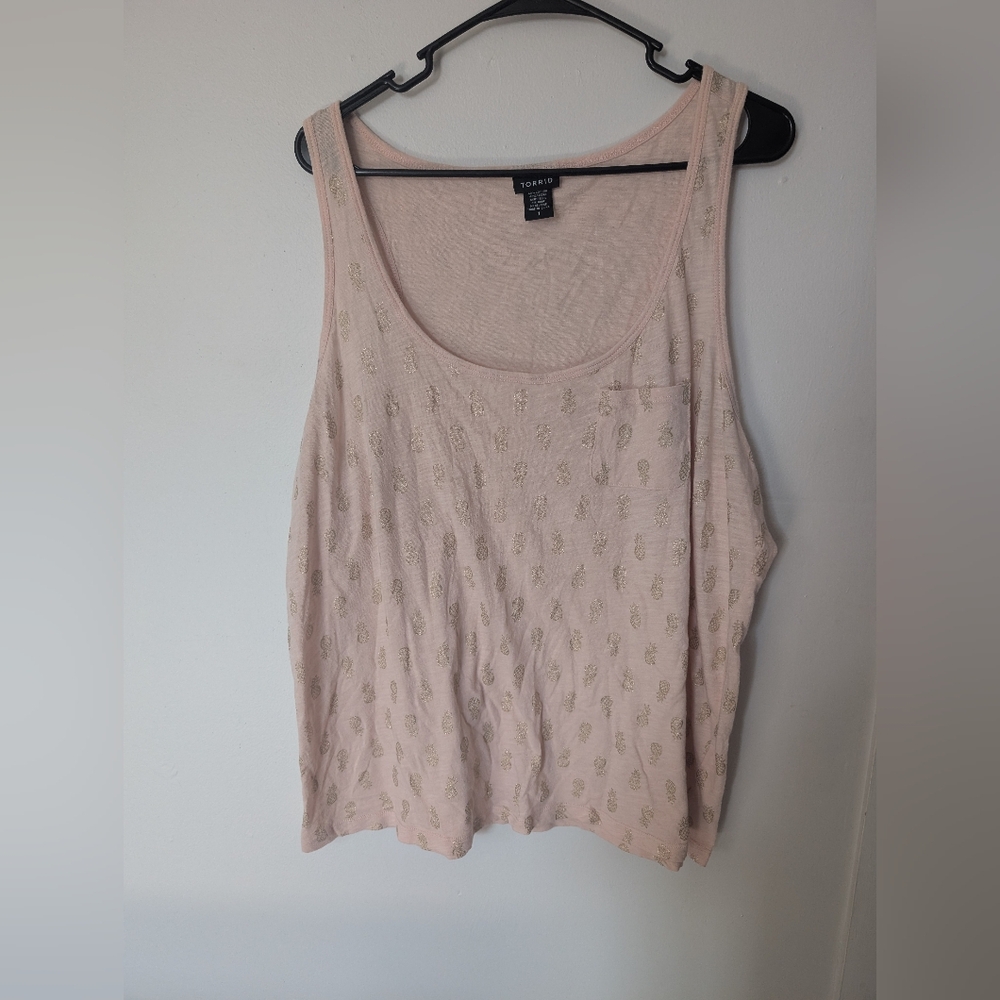 Torrid Women's Pink‎ Pineapple Tank Size 1X